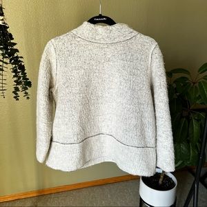 Zara Knit Fuzzy Cropped Sweater w/ Zip Turtleneck